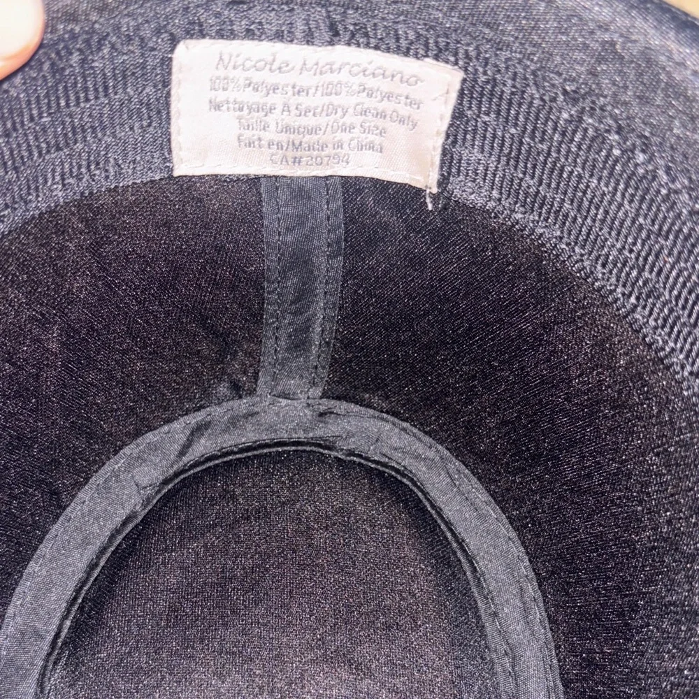 Black Fedora Hat with Studded Band - Picture 8 of 9